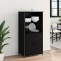 vidaXL Highboard Čierny dub 62 x 36 x 121,5 cm Kompozitné drevo