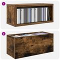 vidaXL Roh na skladovanie CD 2 ks Dymový dub 40 x 17 x 17 cm