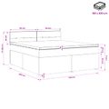 vidaXL Posteľ boxspring s matracom Ružová 180 x 200 cm Zamat
