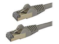 Kategória 6A - 26AWG (6ASPAT3MGR) - Patch kábel - RJ-45 (M) do RJ-45 (M) - 3 m - STP - CAT 6a - prevedenie bez hrbolčekov - sivá