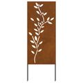 vidaXL Záhradná clona na súkromie Kvetinový Hrdzavý 50 x 140 cm