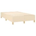 vidaXL Posteľný rám s boxspringom krémová 120x200 cm látka