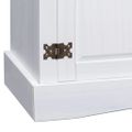 vidaXL TV skrinka biela 120x40x52 cm mexická borovica Corona Range
