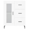 vidaXL Vysoká skrinka biela 69,5x34x180 cm spracované drevo