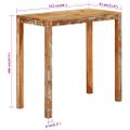 vidaXL Barový stôl 112x55x108 cm masívne recyklované drevo