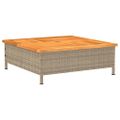 vidaXL Kryt na podstavec slnečníka béžový 70x70x25 cm polyratan akácia