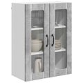 vidaXL Nástenný sklenený kabinet LUCCA Betónovo sivá 60 x 31 x 80 cm