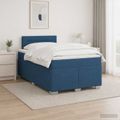 vidaXL Posteľ boxspring s matracom Modrá 120 x 200 cm Látka