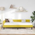 vidaXL Rohový rám postele s čelnou doskou Žltá 80 cm x 200 cm Zamat