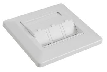 Solarix - zásuvka modulárna pre 3 keystone pod omietku, biela