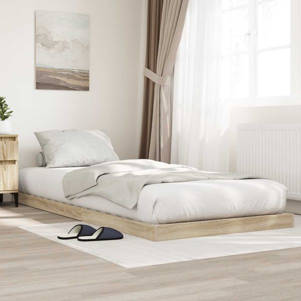vidaXL Posteľový rám Sonoma dub 90 x 200 cm Kompozitné drevo
