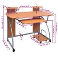 vidaXL Počítačový stôl hnedý 110x52x88,5 cm spracované drevo