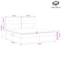 vidaXL Postel s úložným prostorem a matrací Modrá 200 x 200 cm látka