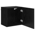 vidaXL TV nástenná skriňa 40,5x30x40cm Čierny dub Kompozitné drevo