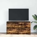 vidaXL TV skrinka Dub dymový 100x35x54 cm Konštrukcia dreva