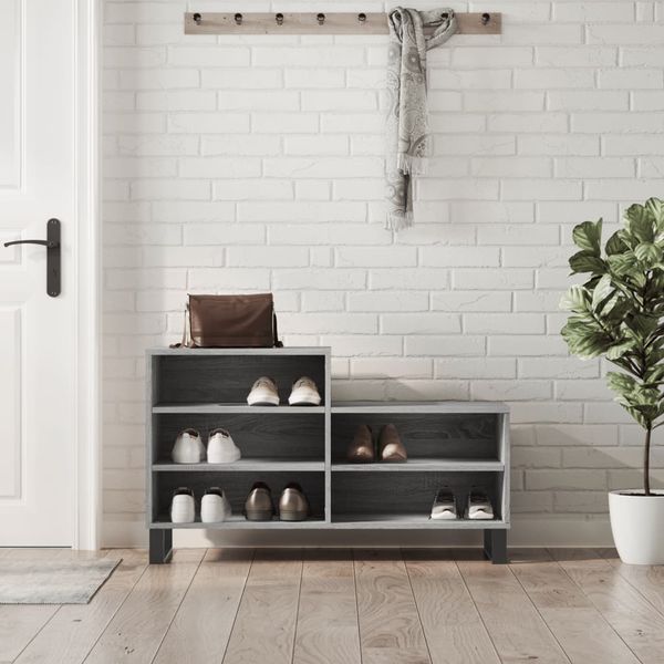 vidaXL Botník sivý dub sonoma 102x36x60 cm spracované drevo