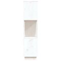 vidaXL Knižnica/deliaca stena biela 80x25x101 cm masívna borovica
