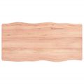 vidaXL Stolová doska svetlohnedá 80x40x(2-6)cm ošetrený masív hrany