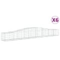 vidaXL Oblúkový gabionový kôš 6 ks 400x50x40/60 cm pozinkované železo