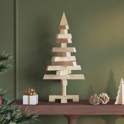 vidaXL Vianočné stromčeky so stojanom Prírodná 60 cm Borovicový masív