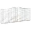 vidaXL Oblúkové gabiónové koše 15 ks 400x50x160/180cm pozink. železo