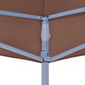 vidaXL Strecha na párty stan 2x2 m, hnedá 270 g/m²