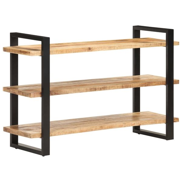 vidaXL Komoda s 3 policami 120x40x75 cm, surové mangové drevo