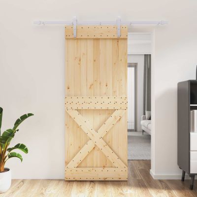 vidaXL Posuvné dvere Prírodná a biela 85 x 210 cm