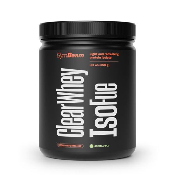 Clear Whey IsoFue - GymBeam, zelené jablko, 500 g