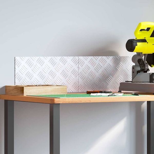 vidaXL Schodový rošt Obdĺžnikový 2 pcs Strieborná 40 x 20 cm Hliník