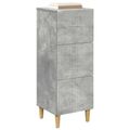 vidaXL Zásuvkový kabinet Betónovo sivá 33 x 34,5 x 90 cm