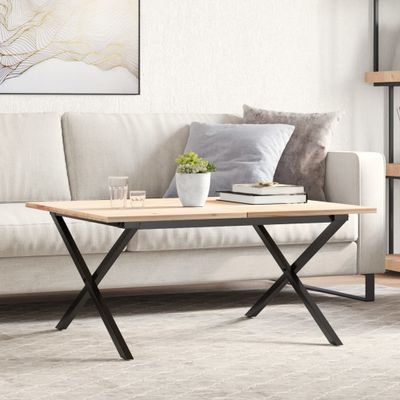 vidaXL Nohy konferenčného stolíka X-rám 80x70x43 cm oceľ