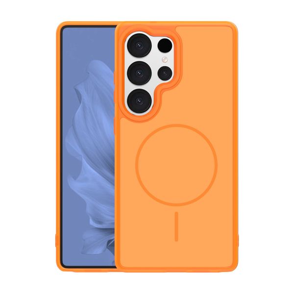 Puzdro Frame Thin Mag pre Samsung Galaxy S26 Ultra oranžová