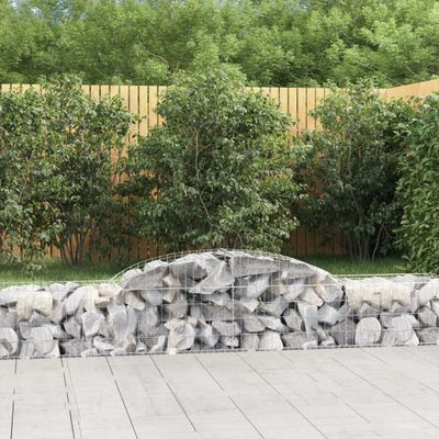 vidaXL Oblúkové gabionové koše 3 ks 300x50x40/60 cm pozink. železo