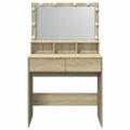 vidaXL Toaletný stolík s LED dub sonoma 80x41x134,5 cm