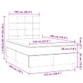 vidaXL Boxspring posteľ s matracom a LED krémová 120x190 cm látka