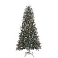 vidaXL Umelý vianočný stromček Zelená 240 cm PVC, plast a oceľ