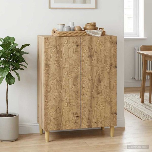 vidaXL Servírovacia skriňa Dub artisan 66 x 34,5 x 90 cm