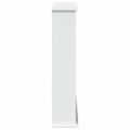 vidaXL Obloženie krbu biele 75x20x87,5 cm kompozitné drevo