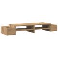 vidaXL Stojan na monitor s policou dub artisan 100x27x15 cm komp.drevo