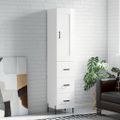 vidaXL Vysoká skrinka biela 34,5x34x180 cm spracované drevo