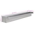 Obdĺžniková bazénová fontána/vodopád, nehrdzavejúca oceľ 90 cm