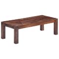 vidaXL Konferenčný stolík, sivý 110x50x35 cm, drevený masív
