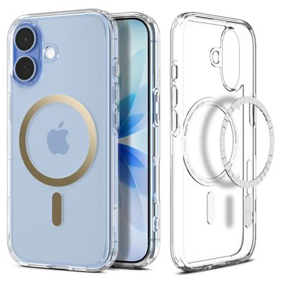 Puzdro Spigen Ultra Hybrid Mag Magsafe pre iPhone 17 číre/zlaté