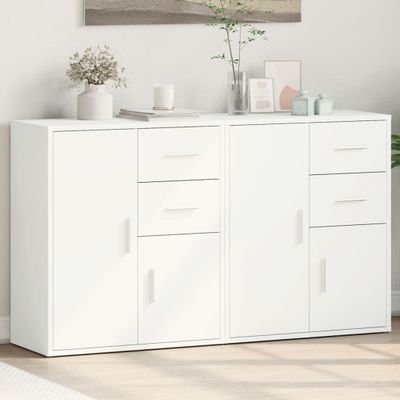 vidaXL Komody 2 ks biele 60x31x70 cm kompozitné drevo