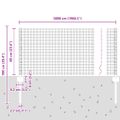 vidaXL Zvarené pletivo s podperami 50 x 0,6 m PVC potiahnutá oceľ