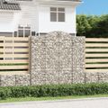 vidaXL Oblúkový gabionový kôš 2 ks 200x30x200/220cm pozinkované železo