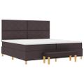 vidaXL Posteľ s pružinovým rámom Tmavohnedá 200 x 200 cm látka