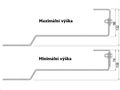 Strešný hák typu "Bobrovka" (L380) s reguláciou výšky 74-98 mm nepriehltnutý H17