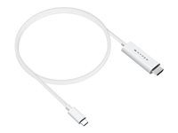 Kábel adaptéra - USB-C s pinmi (male) do HDMI s pinmi (male) - 2,5 m - biela - podpora 4K60Hz, podpora režimu DP Alt